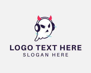 Tiktok - Headphone Ghost Gamer logo design