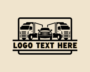 Distribution - Freight Trucking Shipping logo design