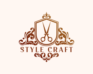 Styling Salon Scissors logo design