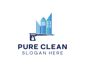 Building Pressure Washer Cleaning logo design