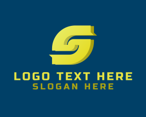 Futuristic - Ribbon Tech Letter S logo design