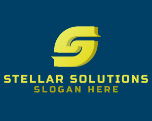 Ribbon Tech Letter S  logo design