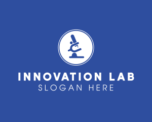 Science Laboratory Microscope logo design