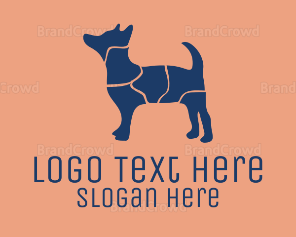 Puzzle Dog  Pet Logo