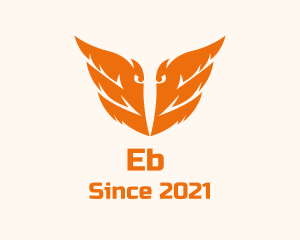 Creature - Orange Owl Wings logo design