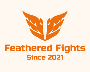 Orange Owl Wings logo design