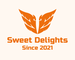 Online Game - Orange Owl Wings logo design