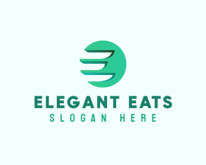 Modern Wing Letter E logo design