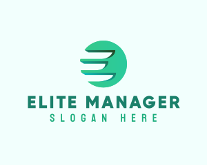 Modern Wing Letter E logo design