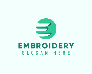 Modern Wing Letter E logo design