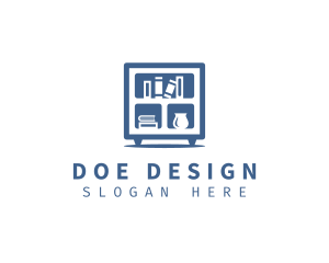 Bookshelf Furniture Design logo design