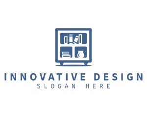 Bookshelf Furniture Design logo design