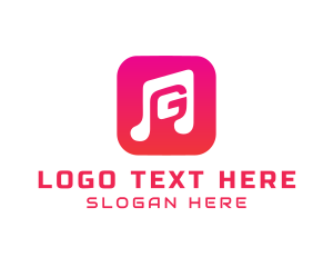 App Icon - Music G App logo design