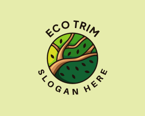 Eco Branch Leaf logo design