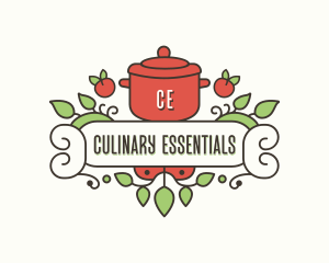 Cuisine Pot Cooking logo design