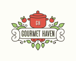 Cuisine Pot Cooking logo design