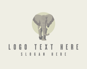 Animal - Safari Zoo Elephant logo design