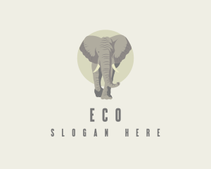 Safari Zoo Elephant Logo