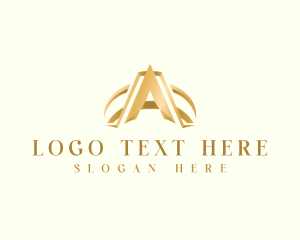 Analytics - Business Arch Letter A logo design