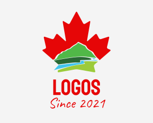 Nature Reserve - Canada Leaf Mountain logo design