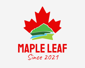 Canada Leaf Mountain  logo design