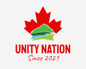 Canada Leaf Mountain  logo design