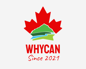 Country - Canada Leaf Mountain logo design