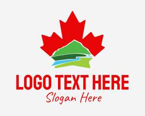 Canada Leaf Mountain  Logo