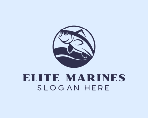 Marine Trout Fishing logo design