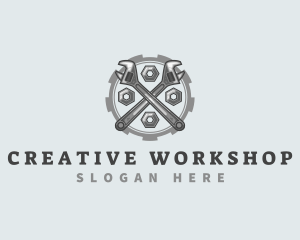Workshop - Wrench Machine Workshop logo design