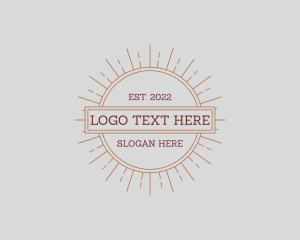 Antique - Classic Sunrays Retro Firm logo design