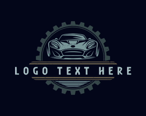 Rustic - Car Gear Mechanic logo design