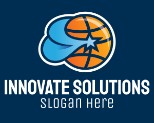 Sports Network - Basketball Star Team logo design