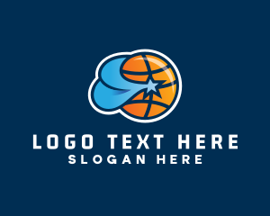 Sports Equipment - Basketball Star Team logo design