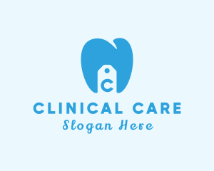 Dental Clinic Teeth Tag logo design