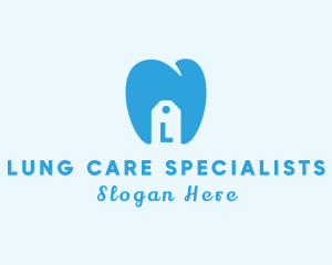 Dental Clinic Teeth Tag logo design