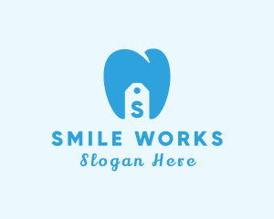 Teeth - Dental Clinic Teeth Tag logo design