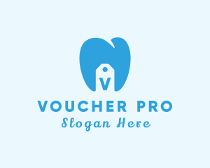 Voucher - Dental Clinic Teeth Tag logo design