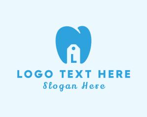 Dental Clinic Teeth Tag logo design