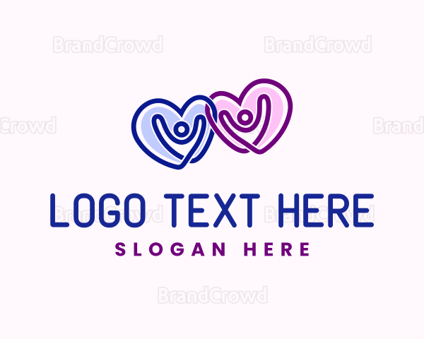 Love Couple Relationship Logo