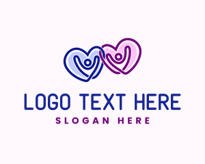 Social - Love Couple Relationship logo design