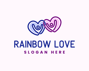 Love Couple Relationship logo design