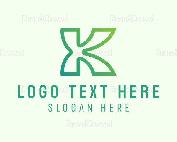 Natural Letter K Logo