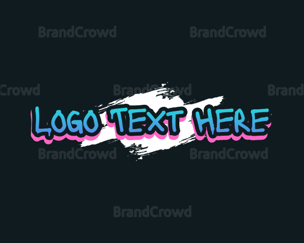 Mural Graffiti Wordmark Logo