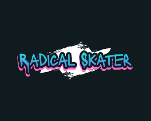 Skater - Mural Graffiti Wordmark logo design