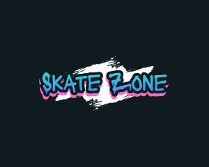 Skate - Mural Graffiti Wordmark logo design