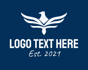 Airplane - Modern Eagle Wings logo design