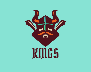 Gaming Warrior King Viking logo design