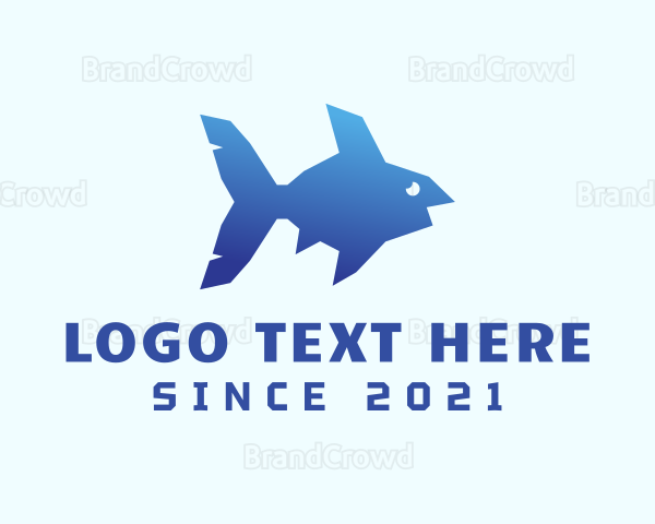 Blue Sea Fish Logo