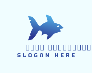 Blue Sea Fish Logo